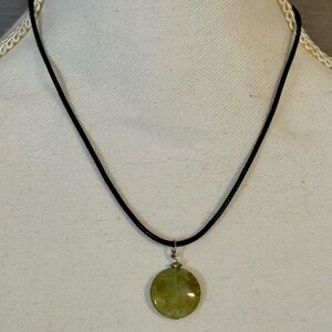 Beautiful green stone necklace.